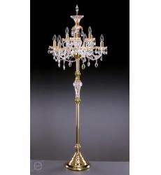 Stojací lampa, (š x v): 56 x 156 cm, zlacený brus