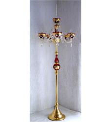 Stojací červená lampa, (š x v): 52 x 149 cm, Vysoký smalt Stojací červená lampa, (š x v): 52 x 149 cm, Vysoký smalt